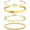 Gold-Tone Bangle Set (4 Pcs)